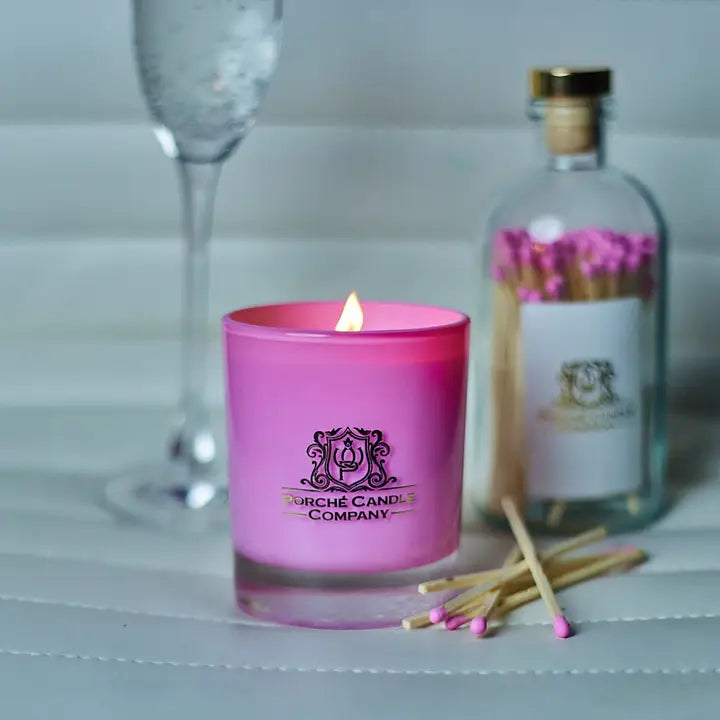 PINK CHAMPAGE CANDLE SET