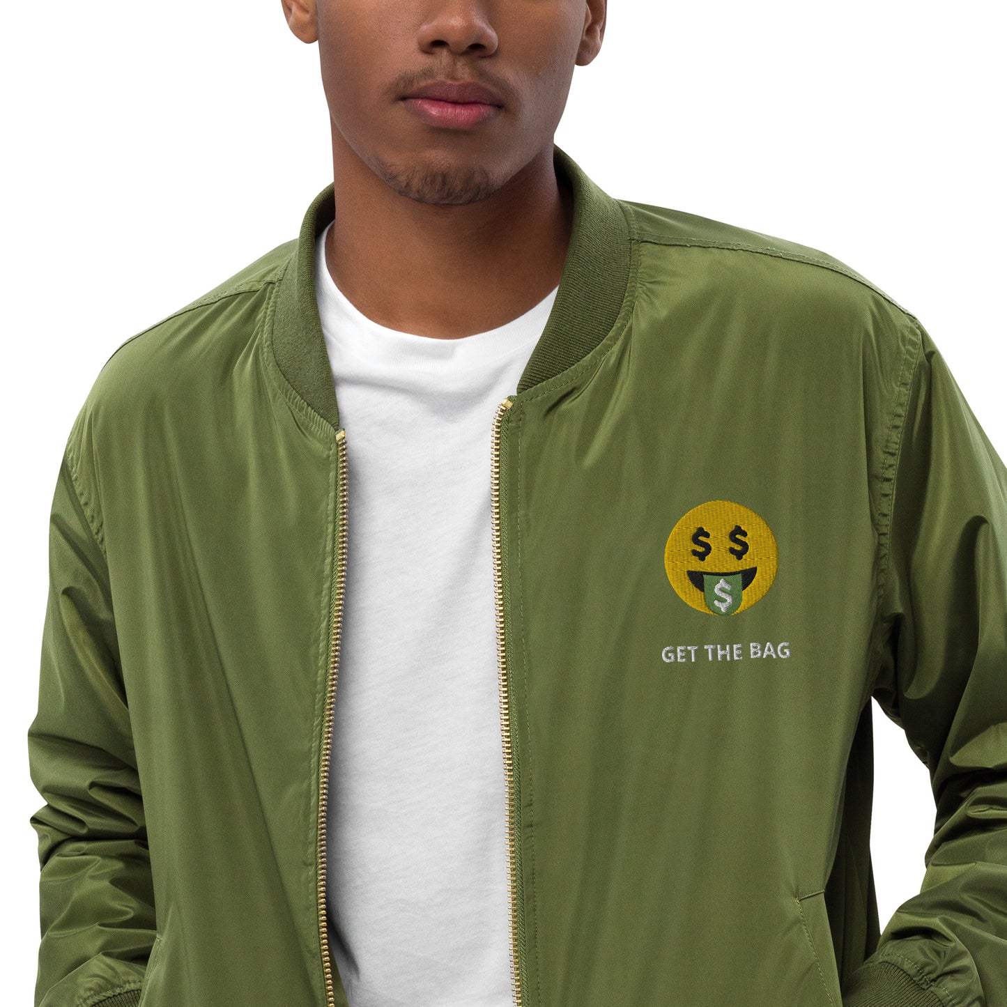 "GET THE BAG" SI PREMIUM RECYCLED BOMBER JACKET