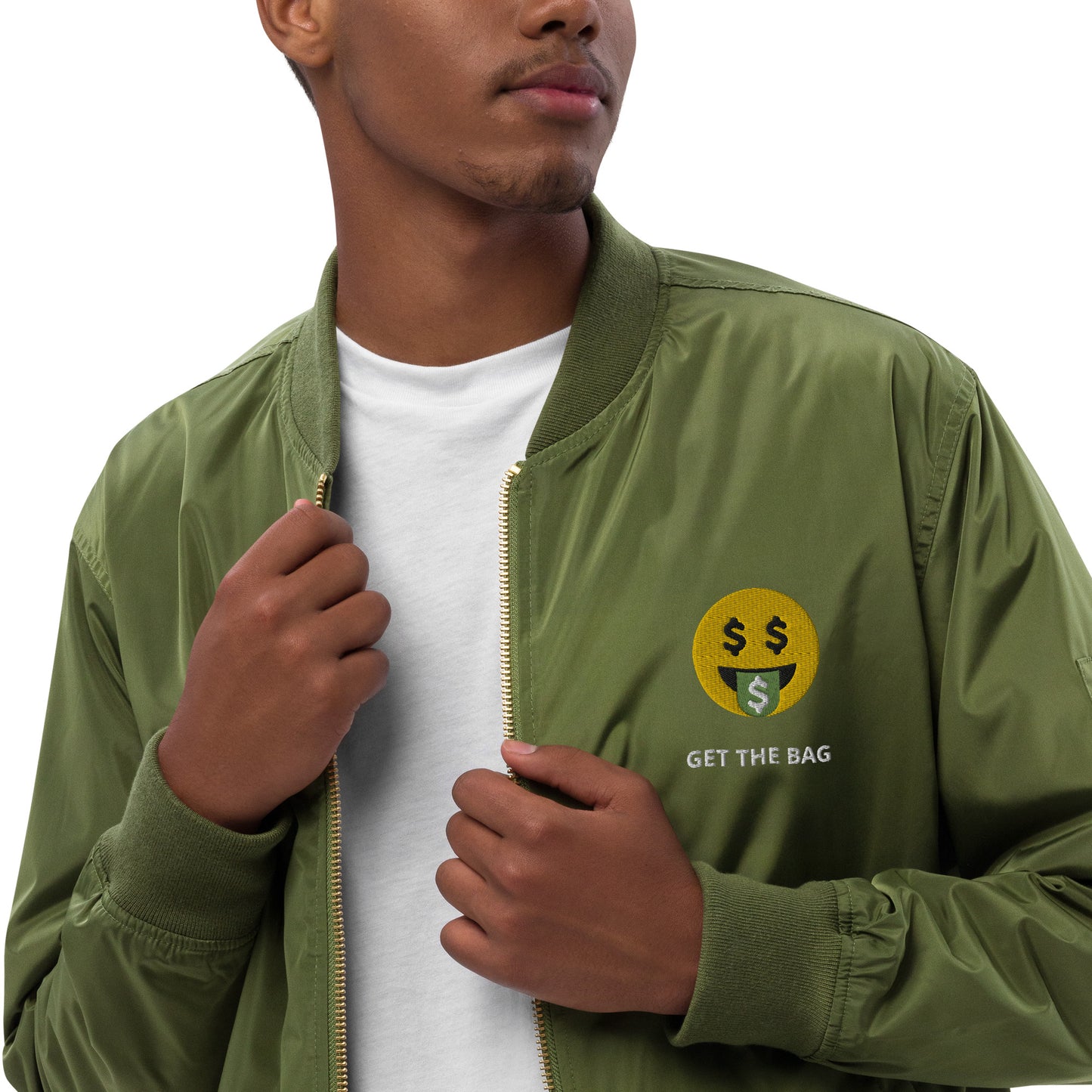 "GET THE BAG" SI PREMIUM RECYCLED BOMBER JACKET